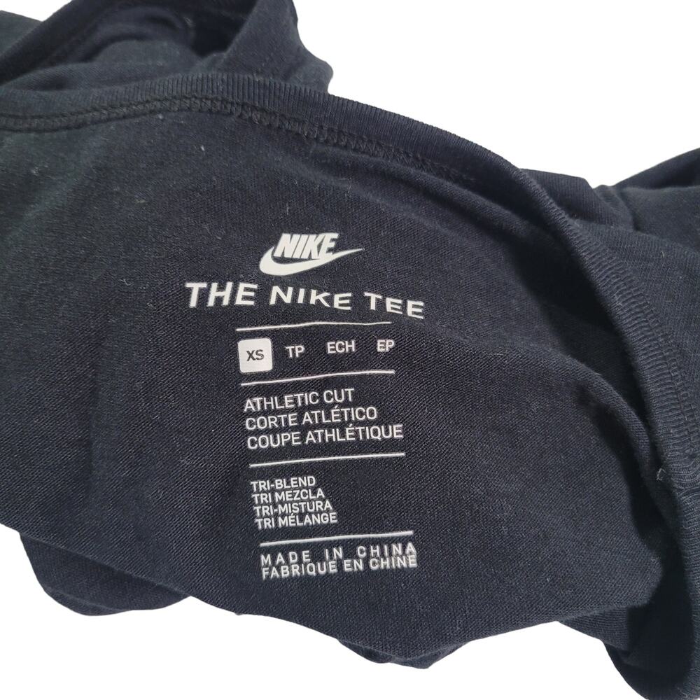 Nike The Nike Tee Black Swoosh Athletic Cut Tri Blend Tank Size XS - Picture 4 of 5